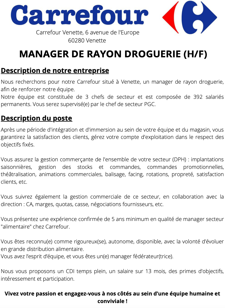 Fiche De Poste Chef De Rayon Carrefour Carrefour cas RH by LAURINE POIZOT on Prezi Design